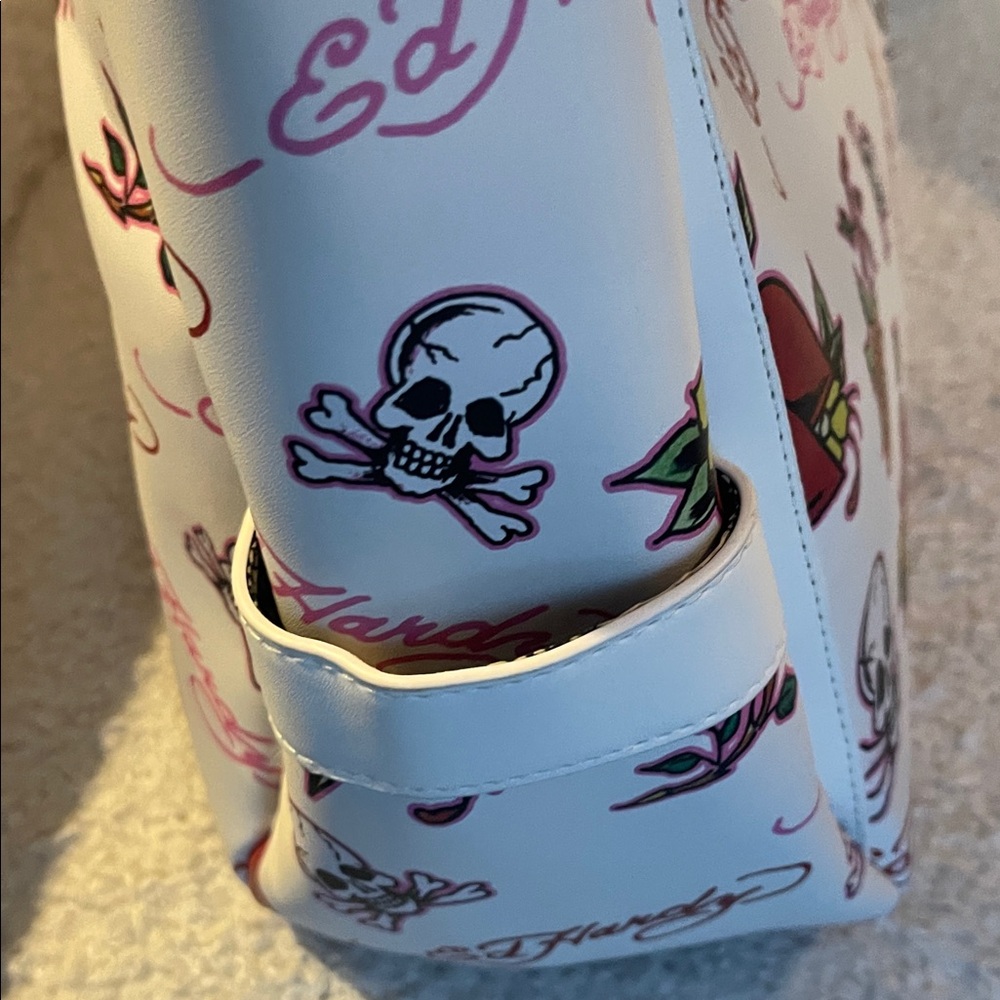 Ed Hardy Skull and Rose Shoulder Bag - Picture 7 of 15